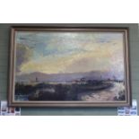 Geoffrey Chatten, large oil painting of Breydon Windpump, signed bottom right,