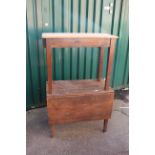 A pine drop leaf table plus a 19th Century mahogany Pembroke table