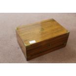 A 19th Century brass bound mahogany writing box with fitted interior,