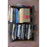 Two boxes of antiques reference books