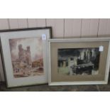 A framed lithograph of Windsor Castle by John Piper 1903-1992,