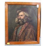 A framed late 19th Century portrait of a bearded gentleman,
