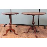 A Victorian mahogany tripod table and a mahogany Victorian wine table