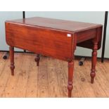 A late 19th Century mahogany Pembroke table, width 42" x depth 22 1/2",