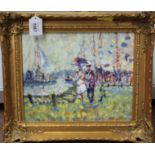 Geoffrey Chatten 1938- framed oil on ? entitled "Ranworth Broad"