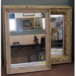 A heavy gilt framed mirror 31" x 26",