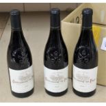 Two bottles of 2009 and one 2010 Chateauneuf du Pape