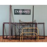 Two late 19th Century iron single bed frames