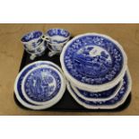 A selection of Copeland Spode "Tower" pattern meat plates,