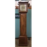 A late 19th Century satinwood eight day long case clock dial marked Thomas Trigg, Friday Street,