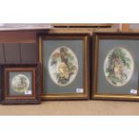 A pair of framed watercolours of a barn owl and a tawny owl plus a snipe,