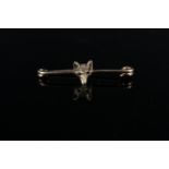 A 9ct gold fox head brooch,