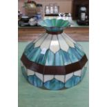 A very large Liberty style stained glass lamp shade,