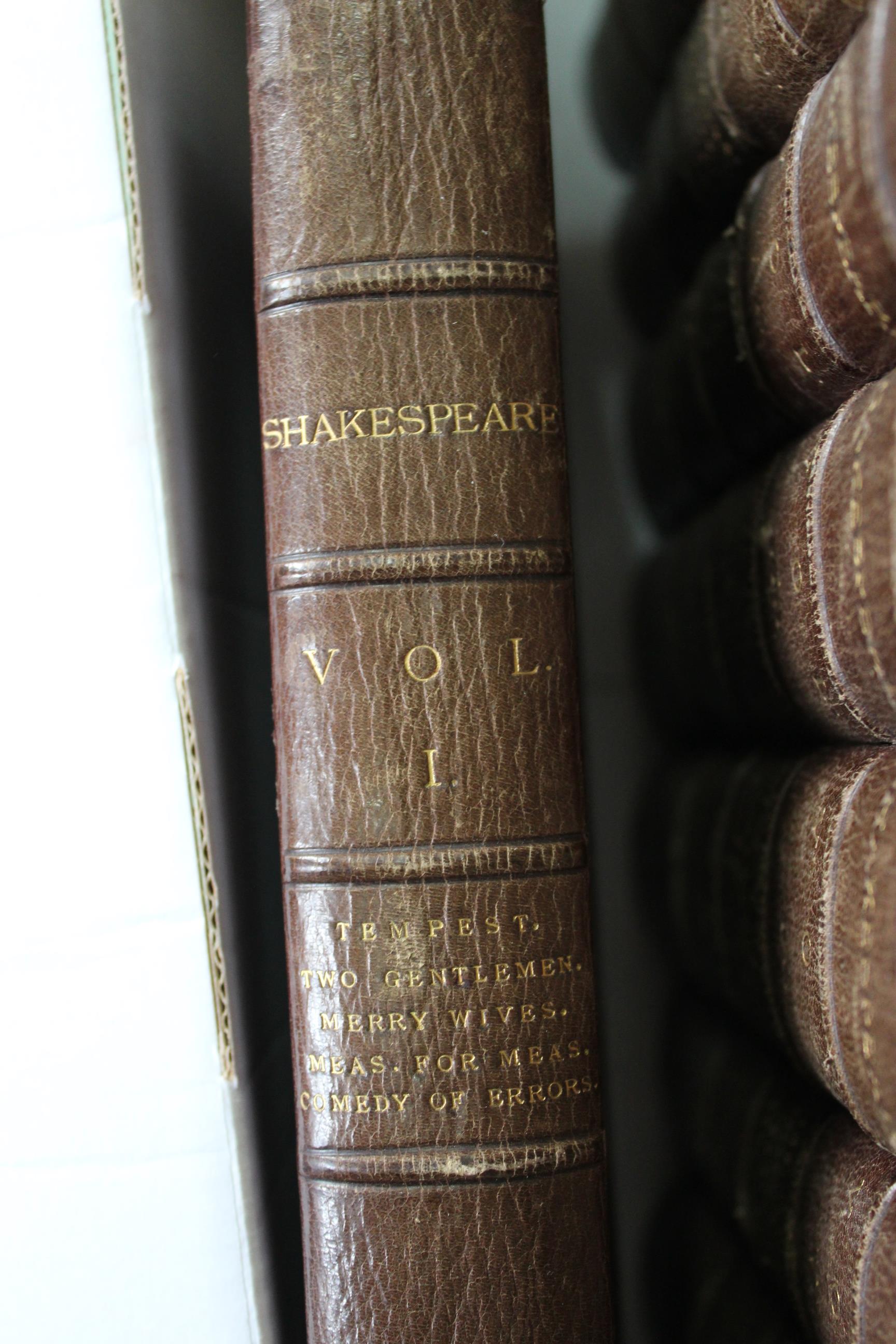 Nine volumes of The Works of Shakespeare dated Cambridge 1863, edited by William George Clark M.A. - Image 2 of 3