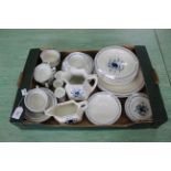 A box of Adams Baltic pattern dinner and tea wares