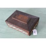 A late 19th Century Anglo Indian fitted sewing box (case as found)