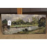 An early 20th Century oil on panel of Beccles signed Meredith Watling,