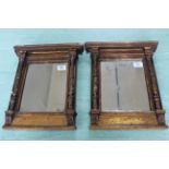A pair of 19th Century plaster framed mirrors (possibly Italian)