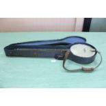 A Harmony Reso-tone banjo with case