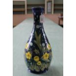 A large Moorcroft Buttercup pattern vase c1987 by Sally Tuffin,