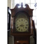 An early 19th Century oak long case clock, 8 day movement,