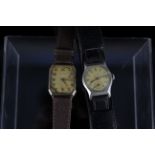 A 1940's gents military style services watch plus a gold plated 1950's Ingersoll gents wristwatch