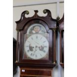 A North Country early 19th Century mahogany inlaid long case clock,
