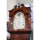 An early Victorian mahogany long case clock of large proportions,