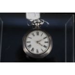 A late 19th Century silver cushion case pocket watch by N W Newson,