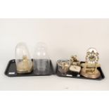 Two glass clock domes plus mixed parts,