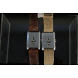 Two 1920's/30's stainless steel Jump hour watches