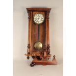A Victorian style mahogany cased Vienna wall clock by Gustav Becker