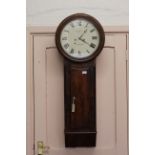 An early 19th Century mahogany cased wall clock by J Bell of Norwich