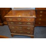 18th Century Mahogany Four Drawer Chest on Ogee Fe