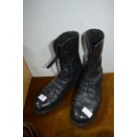 Pair of Military Boots (Black) with Spats Size:7