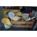 Collection of Vintage Kitchenalia; Enamelware, Sca