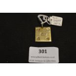 9ct Gold Square Ingot - Sheffield 1976, ~7g