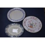 Three Victorian Meat Plates