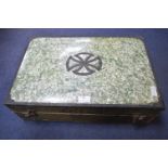 Brass Bound Collector's Case with Green Crystal Ef