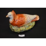 Covered Dish with Hen on a Nest
