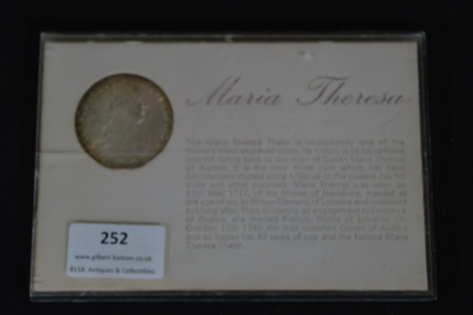 Austrian Maria Theresa Thaler Silver Coin 1780 in