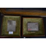 Pair of Framed Ecclesiastical Plaques