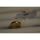 22ct Gold Wedding Band Size: K - London 1971, ~5g