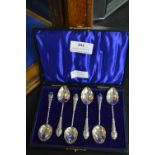 Cased Set of Six Silver Teaspoons - Birmingham 190