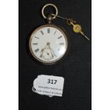 Silver Pocket Watch Hallmarked Chester 1900