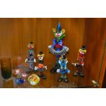 Murano Glass Clowns, Paperweights, etc.