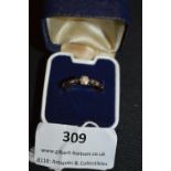 18ct Gold Platinum Mounted Solitaire Setting Diamond Ring Size: L