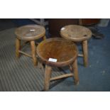 Three Elm Milking Stools