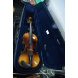 Violin in Blue Velvet Lined Case