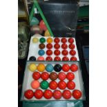 Two Boxed Sets of Snooker Balls